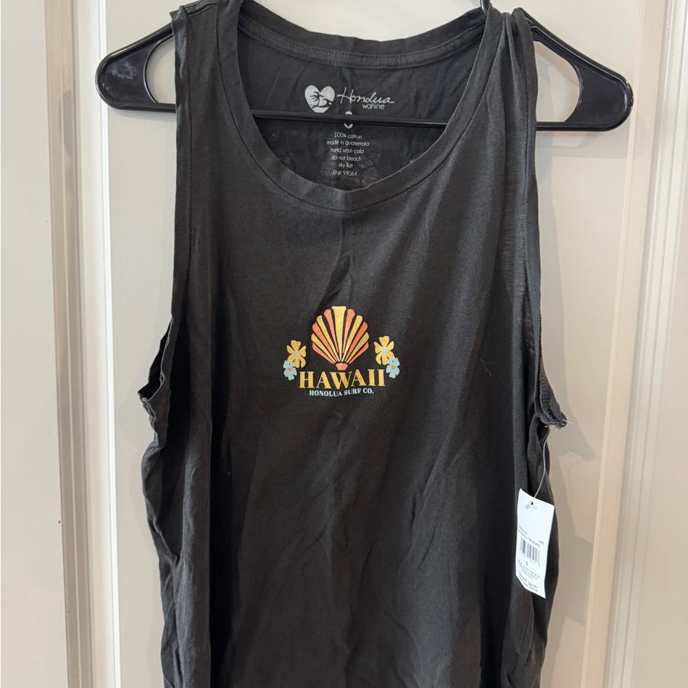 Hawaii Black Tank Top by